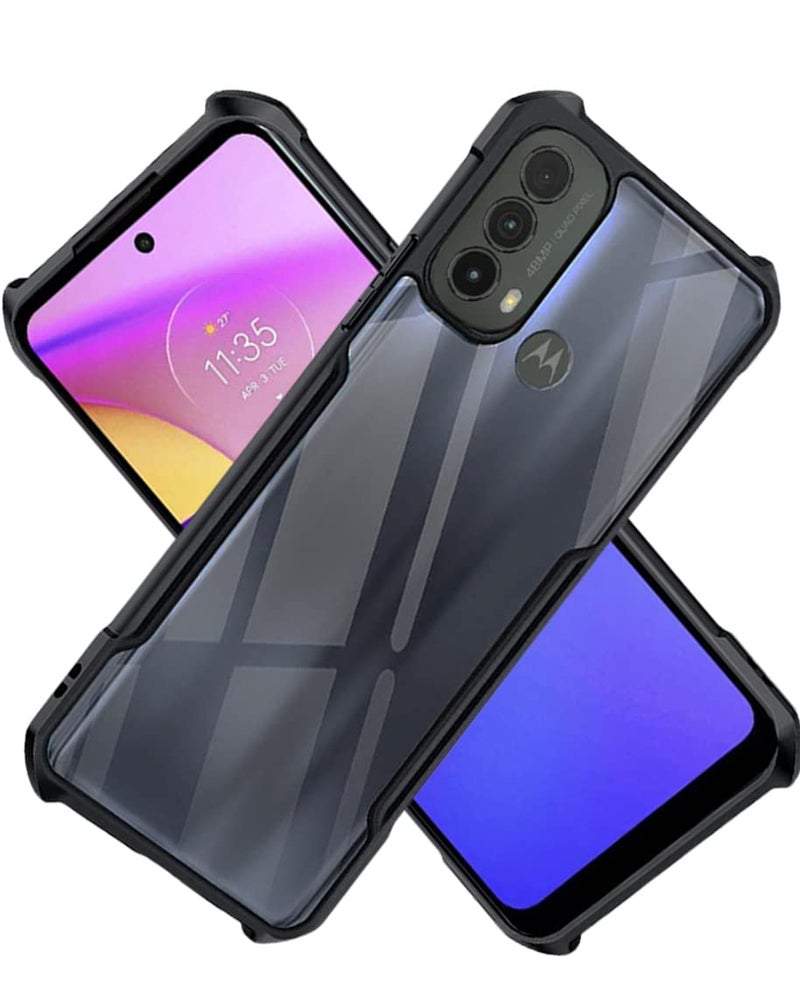 Plus 360 Degree Protection Black Border Back Cover for Moto E30 | Moto E40 - Black - Image 3