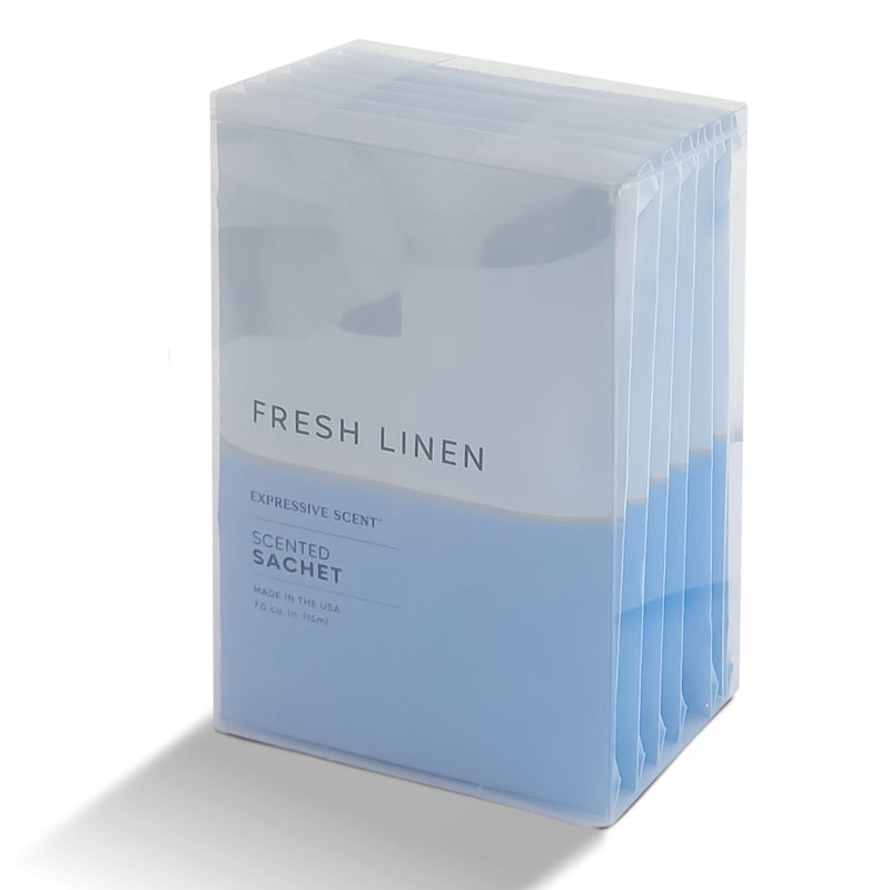 Expressive Scent 6 Pack Fresh Linen Large Scented Sachet Envelope by Expressive Scent - Image 1