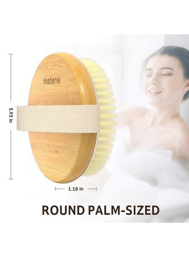 Metene 2 Pack Bamboo Dry Body Brushes, Shower Brush Wet And Dry Brushing, Dry Brush For Cellulite And Lymphatic, Body Scrubber With Soft And Stiff Bristles, Suitable For All Kinds Of Skin - Image 5