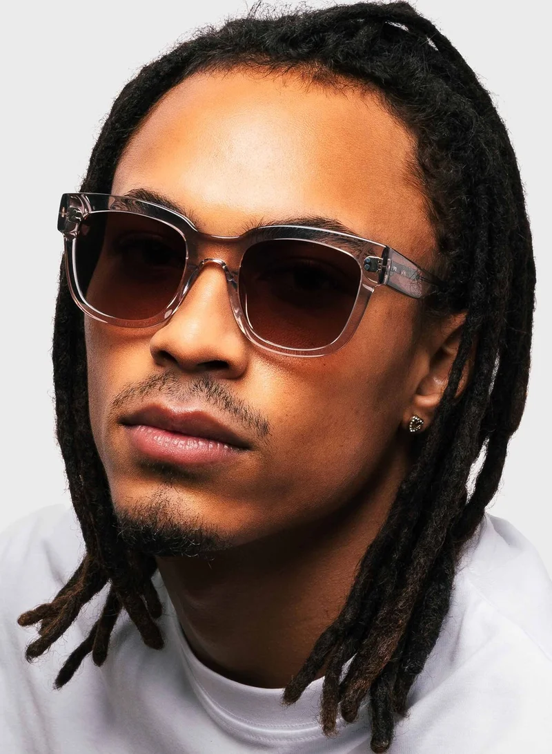 MESSYWEEKEND Transparent Sand Wayfarers Sunglasses