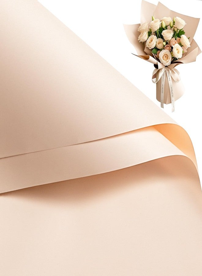 RUSPEPA 20 Sheets Flower Wrapping Paper, Waterproof Floral Bouquet Wrapping Paper, Florist Supplies Packaging for Birthday, Party, Wedding and DIY Crafts - Champagne - Image 1