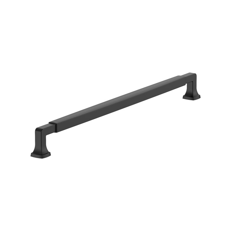 Amerock BP54061FB Matte Black Appliance Pull 18 inch 457mm CentertoCenter Cabinet Handle Stature Furniture Hardware
