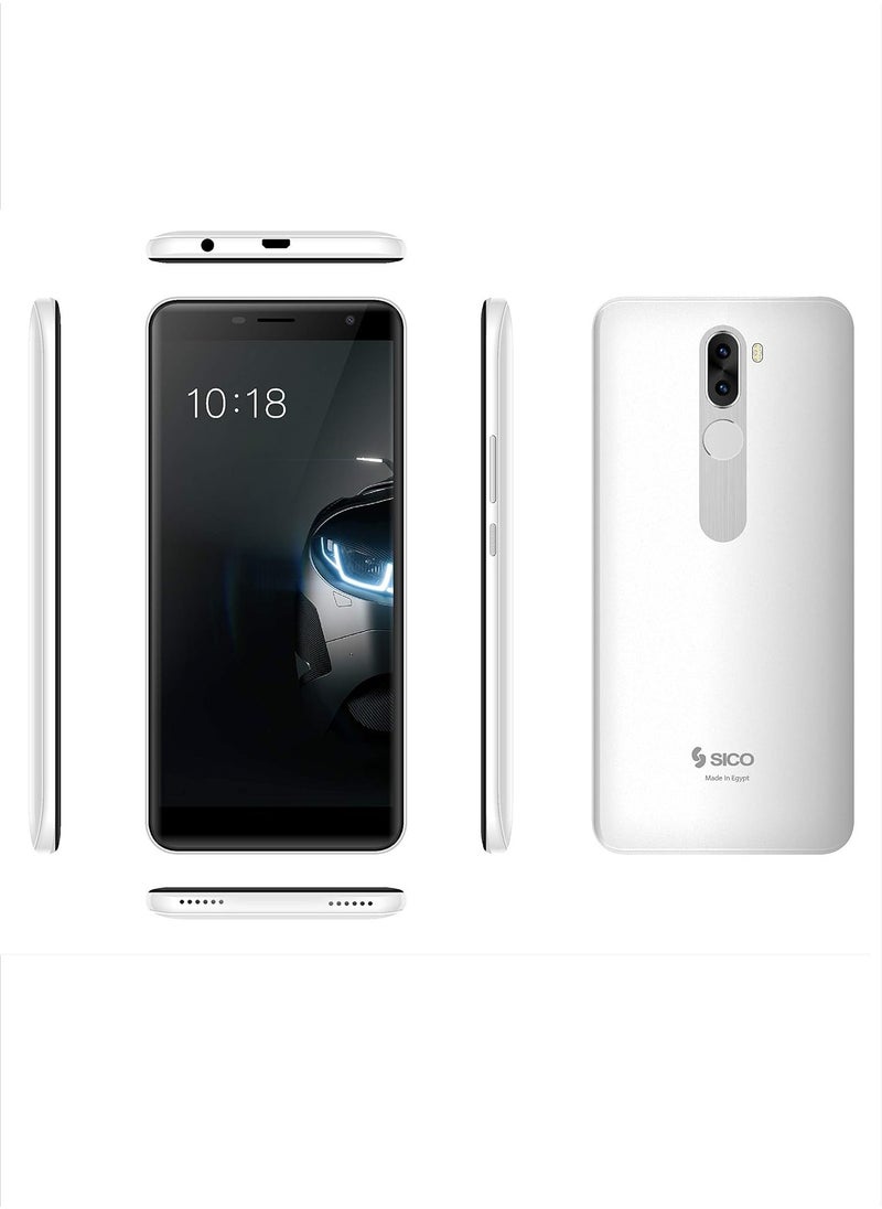 SICO - Sico Mega 2 Max Dual SIM, 32 GB, 2 GB RAM, 4G LTE - Silver - Image 1