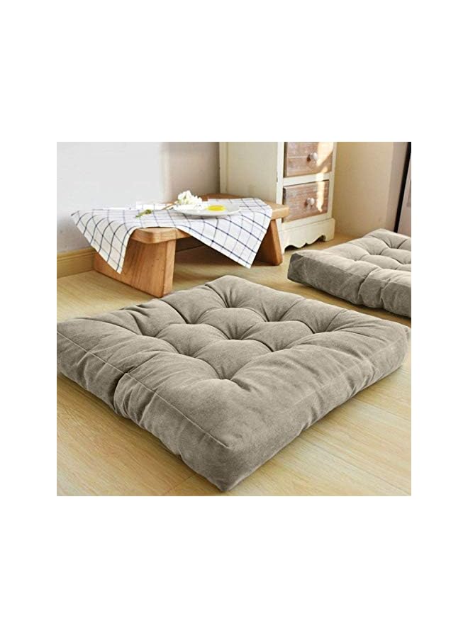 Zaboon New York Simple And Comfortable Square Floor Velvet Tufted Cushion 55X55X10Cm - Image 2