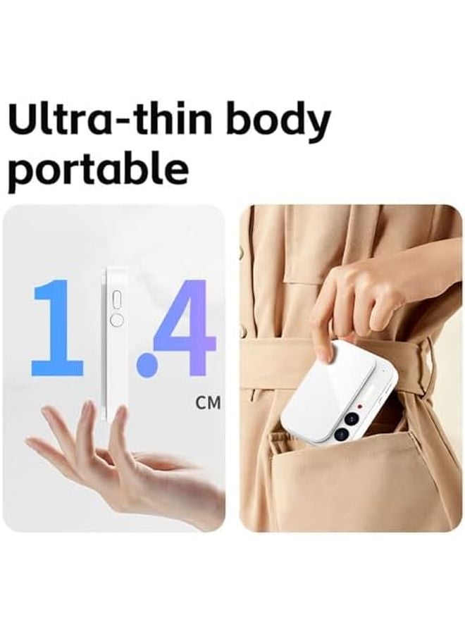 4K 64MP Digital Camera With Sliding Cover 2 8 Inch Screen 3600mAh Battery White - Image 3