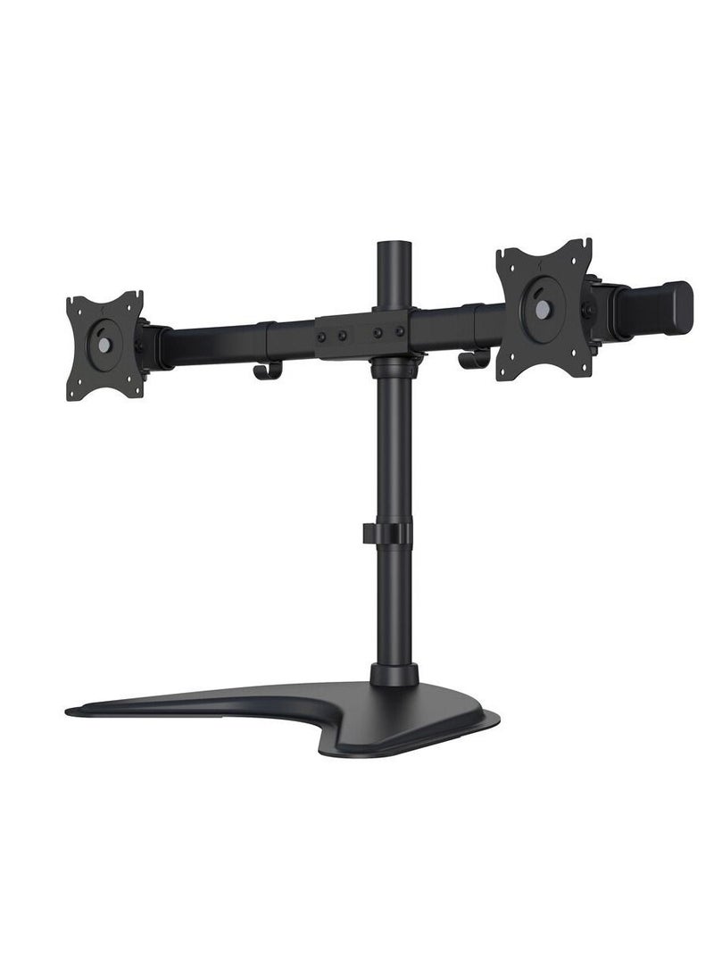 Ntech Dual LCD Monitor Desk Mount Stand Powerful Heavy Duty Fully Adjustable for 2 Screens up to 27in - Image 4