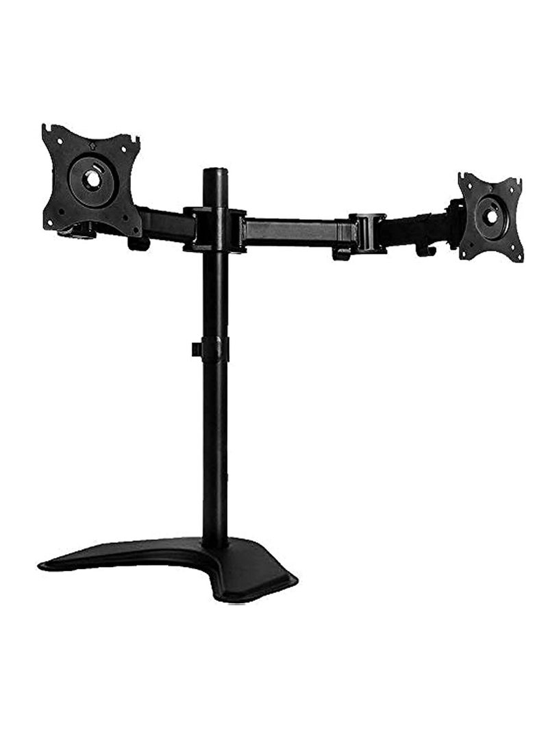 Ntech Dual LCD Monitor Desk Mount Stand Powerful Heavy Duty Fully Adjustable for 2 Screens up to 27in - Image 1