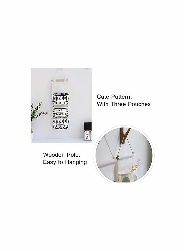 Y&D Wall Closet Hanging Storage Bag, Premium Linen Fabric Over The Door Organizer - Image 3