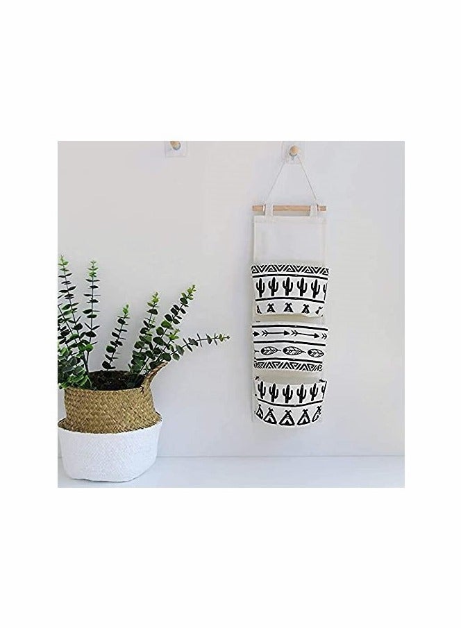 Y&D Wall Closet Hanging Storage Bag, Premium Linen Fabric Over The Door Organizer - Image 4