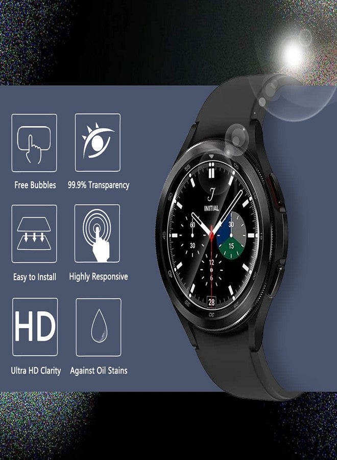 Orzero (3 Pack Tempered Glass Screen Protector Compatible for Samsung Galaxy Watch 4 Classic 46mm, Galaxy Watch 3 (45mm), Garmin Approach S40, 2.5D Arc Edges 9H HD Bubble-Free - Image 2