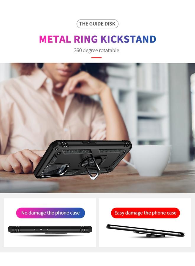 اس-توب جراب لهاتف OPPO A54 4G جراب واقٍ مقاوم للصدمات مصنوع من مادة TPU + PC مع حامل دوار 360 درجة - Image 3