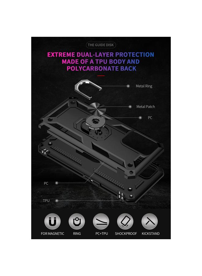 اس-توب جراب لهاتف OPPO A54 4G جراب واقٍ مقاوم للصدمات مصنوع من مادة TPU + PC مع حامل دوار 360 درجة - Image 4