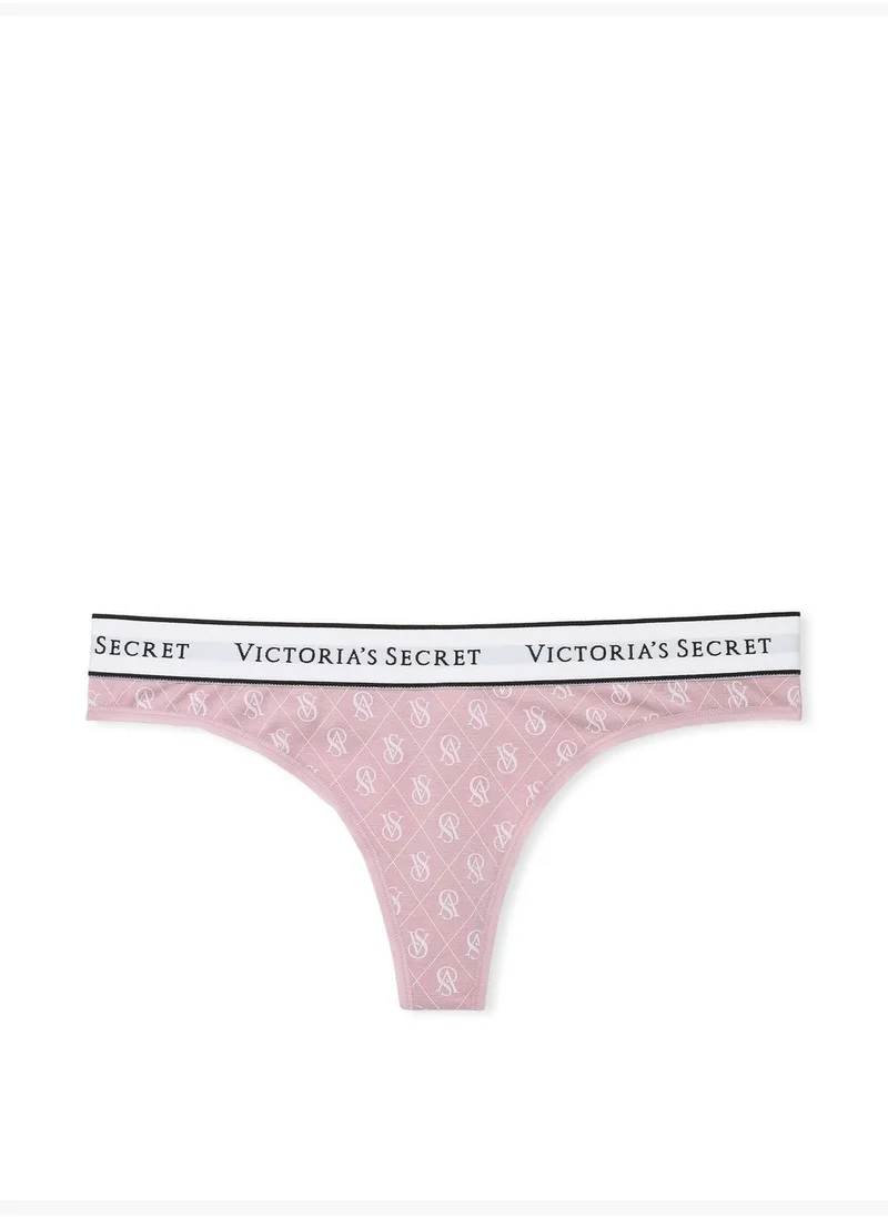 Victoria's Secret Logo Cotton Thong Panty