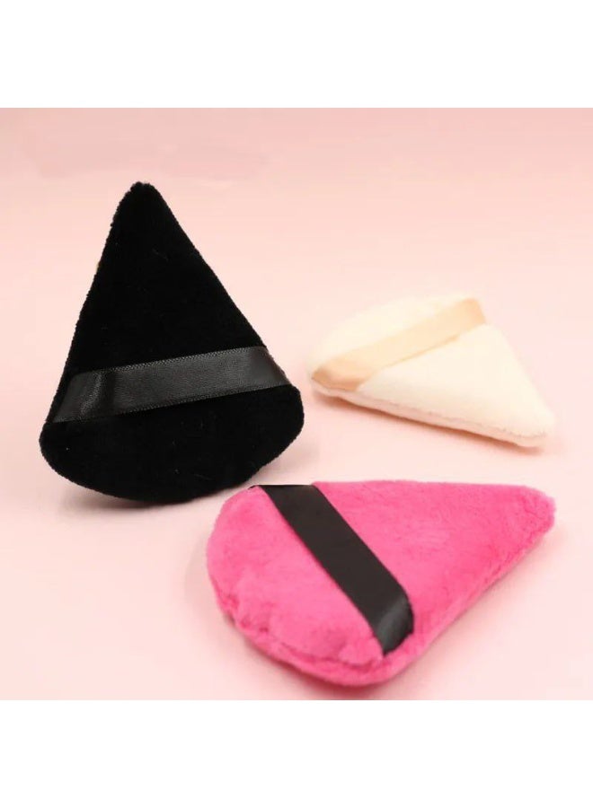 2Pcs Powder Puff Makeup Triangle Powder Puff Soft Powder Puffs Sponge Reusable Makeup T for Loose Powder Body Eyes Cosmetic Foundation Wet Dry Makeup Tool - Image 2