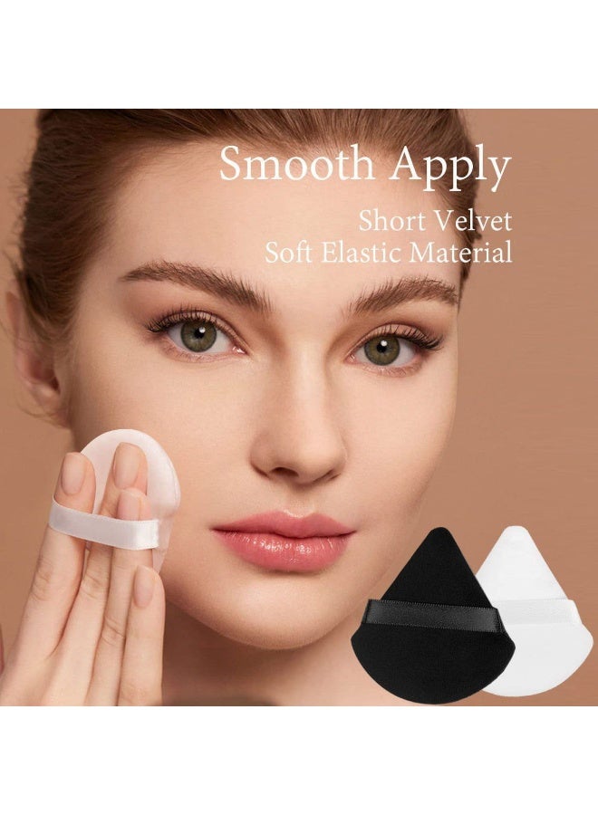 2Pcs Powder Puff Makeup Triangle Powder Puff Soft Powder Puffs Sponge Reusable Makeup T for Loose Powder Body Eyes Cosmetic Foundation Wet Dry Makeup Tool - Image 3
