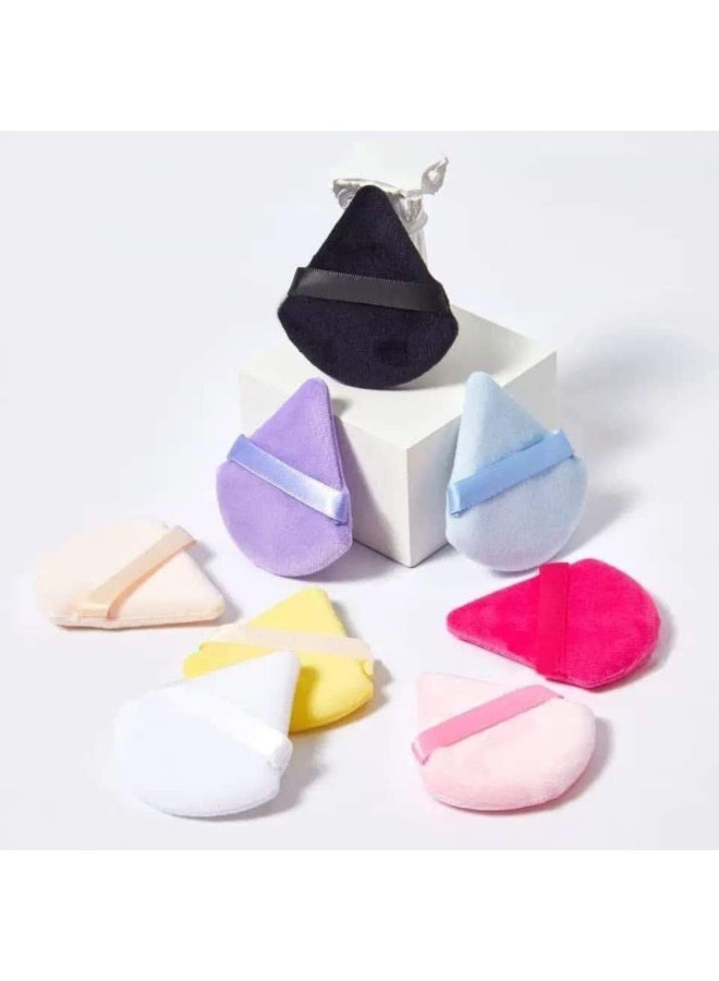 2Pcs Powder Puff Makeup Triangle Powder Puff Soft Powder Puffs Sponge Reusable Makeup T for Loose Powder Body Eyes Cosmetic Foundation Wet Dry Makeup Tool - Image 4