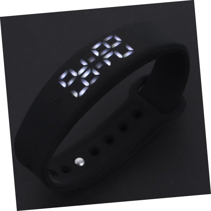 Black Fitness Tracker Wristband with Pedometer Sleep Monitor Vibration Alarm and Temperature Display - Image 5