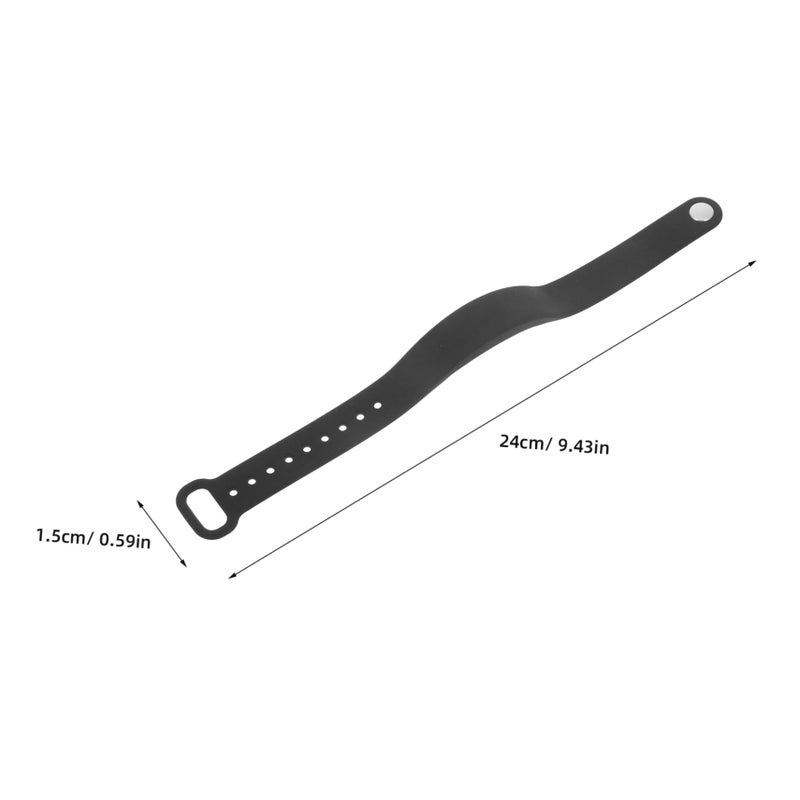 Black Fitness Tracker Wristband with Pedometer Sleep Monitor Vibration Alarm and Temperature Display - Image 3