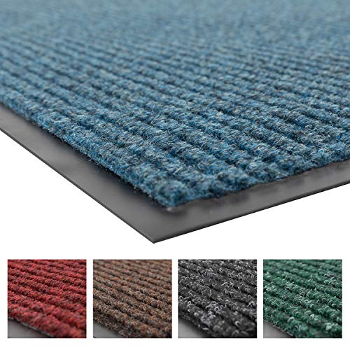Notrax 109 Brush Step Carpeted Indoor/Outdoor Entrance Mat for Home or Office, 3' X 5', Absorbent Slip Resistant Heavy Duty Entry Mat, Slate Blue, 109S0035BU - Image 2