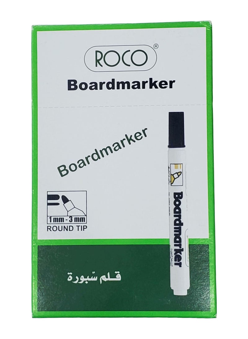 روكو قلم سبورة أسود برأس دائري 1-3 مم 12 قطعة - Image 1