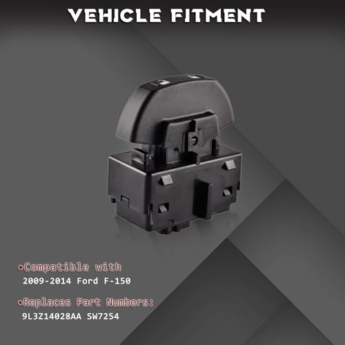 Unikpas Front Power Door Lock Switch Compatible for Ford F-150 2009-2014 Replaces 9L3Z14028AA SW7254 - Image 3