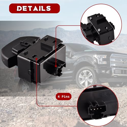 Unikpas Front Power Door Lock Switch Compatible for Ford F-150 2009-2014 Replaces 9L3Z14028AA SW7254 - Image 2