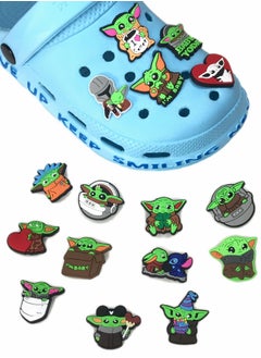 Excefore Shoe Decoration Charms for Crocs, 16 Pcs Yoda Cartoon Croc Accessories for Crocs Shoes ​PVC Charms Bracelet Wristband for Men Women Kids Girl Boy, Buckle Party Favors Birthday Gifts Nurse Charm  - Image 3