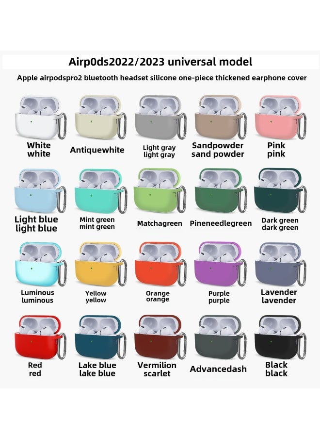 Generic - Silicone Protective Case For Apple Airpods Pro2 Bluetooth Earphones Compatible With C Port 2022 2023 Models Universal Style-Color:Noctilucent-Applicable Model:airpods Pro 2 - Image 1