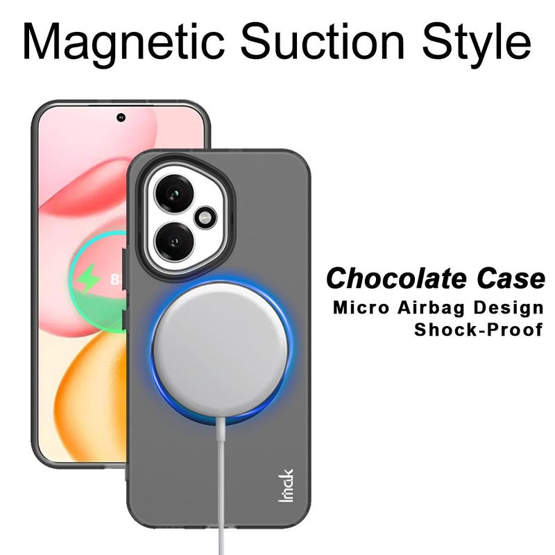 إيماك جراب هاتف For Honor 400 Global مقاس 156.5 مم من Imak Chocolate Series TPU + Pet Magsafe (أسود) - Image 3