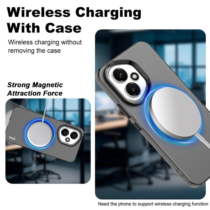 إيماك جراب هاتف For Honor 400 Global مقاس 156.5 مم من Imak Chocolate Series TPU + Pet Magsafe (أسود) - Image 4