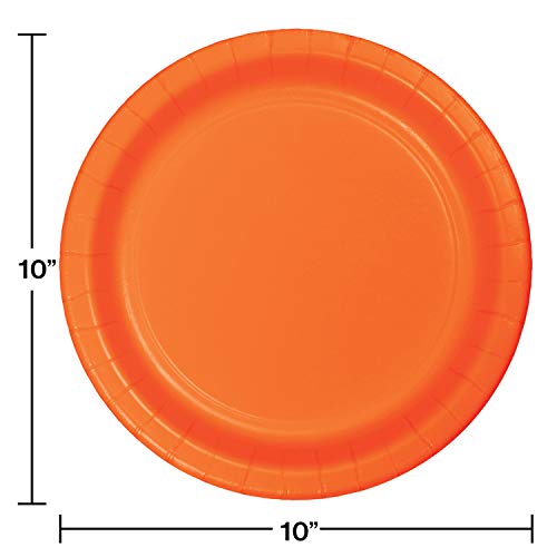Creative Converting Touch of Color 24 Count Paper Banquet Plates, Sun-Kissed Orange - - Image 2