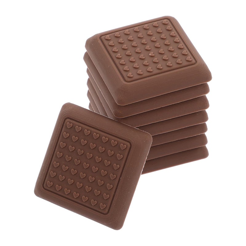 8Pcs Square Brown Silicone Chair Leg Pads Non Slip Furniture Floor Protectors - Image 2