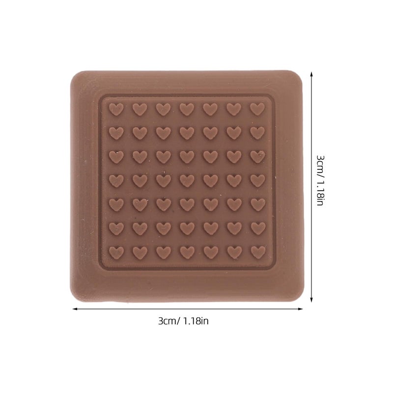 8Pcs Square Brown Silicone Chair Leg Pads Non Slip Furniture Floor Protectors - Image 3