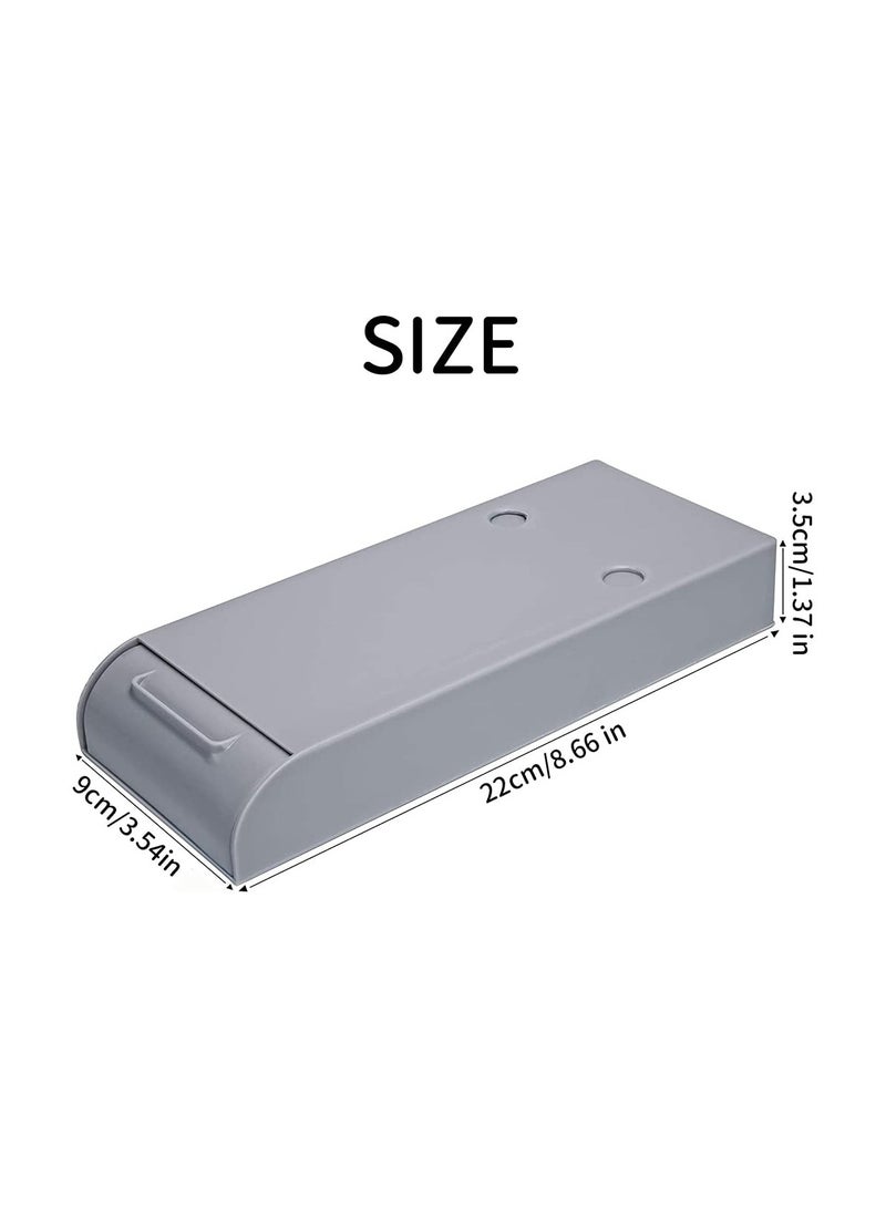 Excefore Desk Organizer Drawer, Under Desk Drawer 2 Pack Under Desk Storage, Drawer Organizer Hidden Under Table, Drawer Organizer Set, Self-Stick Expandable Drawer Tray for Office, Home, School - Image 4