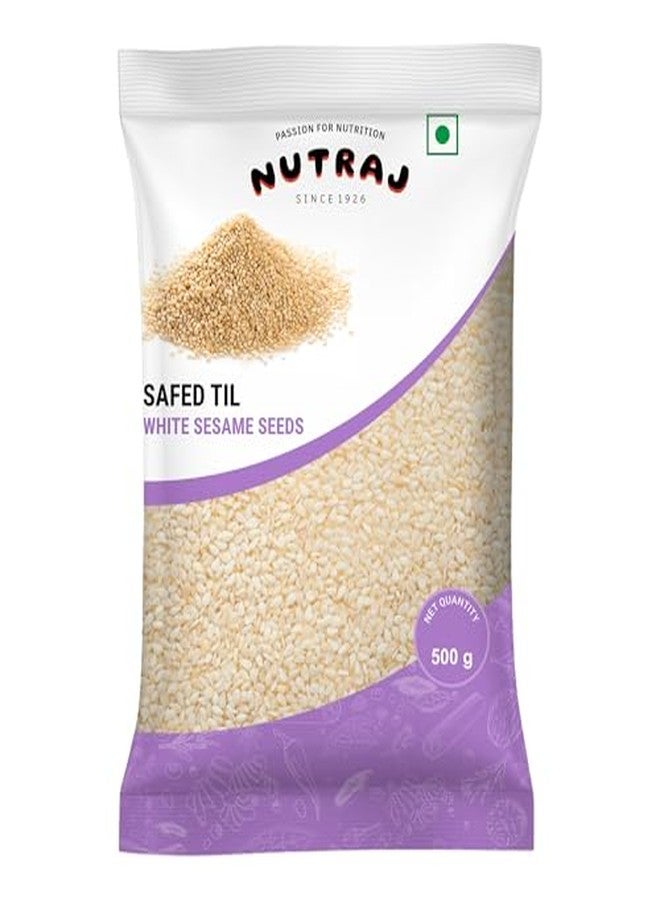 Nutraj White Sesame Seeds 1 Kg (500g x 2) Pouch | Seeds for Eating | Safed Til | Seed Cycling - Image 3