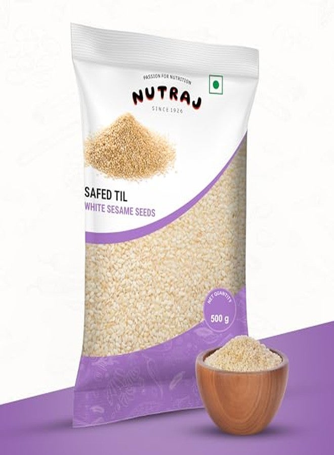 Nutraj White Sesame Seeds 1 Kg (500g x 2) Pouch | Seeds for Eating | Safed Til | Seed Cycling - Image 4