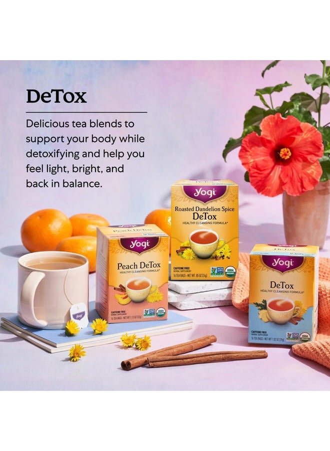 YOGI Tea Soothing Rose Hibiscus Skin DeTox Tea - 16 Tea Bags per Pack (6 Packs) - Organic DeTox Tea to Support Skin Health - Includes Green Tea Leaf, Rose Petal, Honeybush Leaf, Hibiscus & More - Image 5