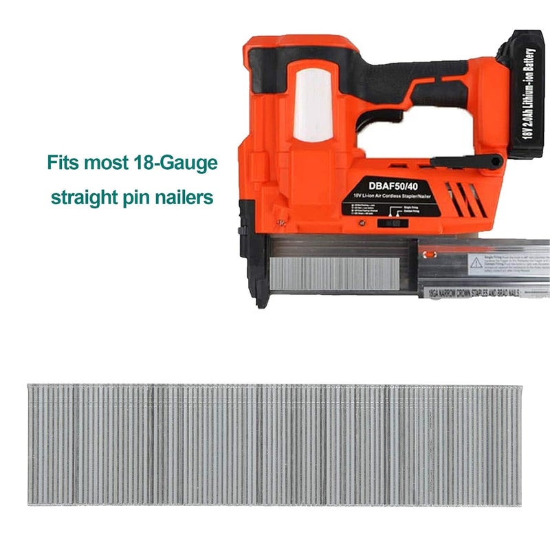MIVIDE 5000 Pack F32 1-1/4" 18 Guage Galvanized brad Nails, Heavy Duty Narrow Crown Staples for Nail Gun, 18 Gauge Straight Pin Nailers1 - Image 3