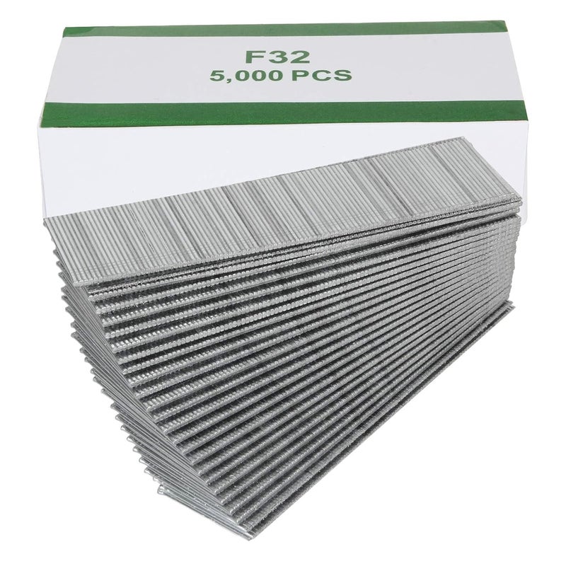 MIVIDE 5000 Pack F32 1-1/4" 18 Guage Galvanized brad Nails, Heavy Duty Narrow Crown Staples for Nail Gun, 18 Gauge Straight Pin Nailers1 - Image 1