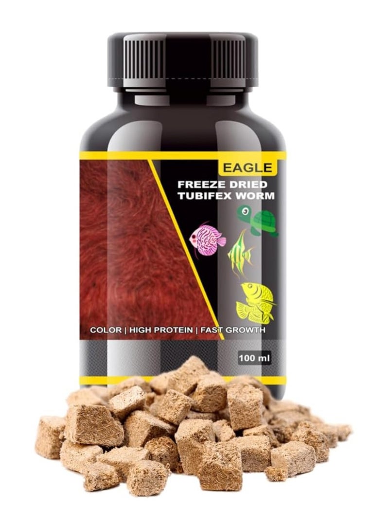 Eagle Eagle Freeze Dried Tubifex Worm, 100ML | High Protein | Fast Growth  - Image 1
