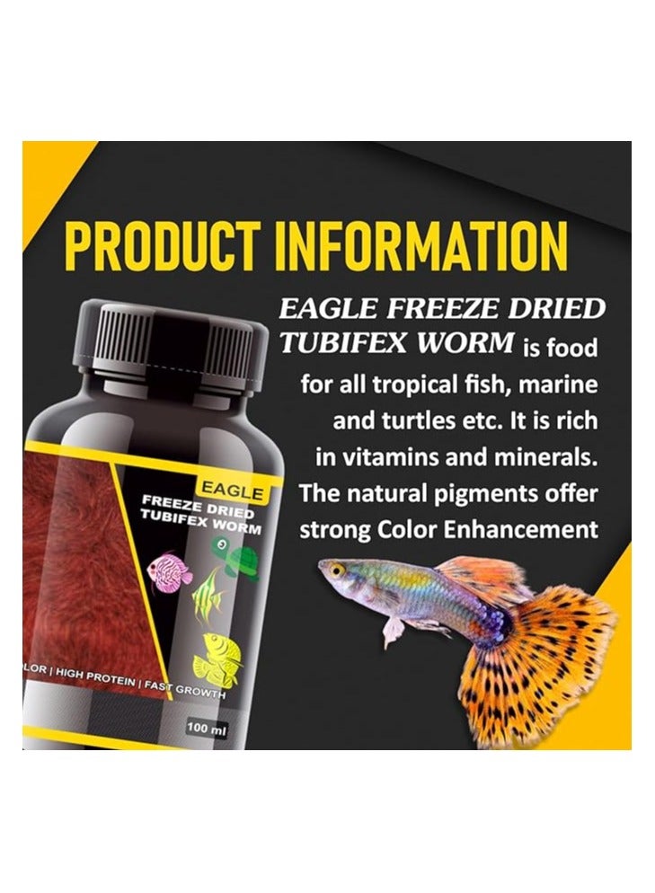 Eagle Eagle Freeze Dried Tubifex Worm, 100ML | High Protein | Fast Growth  - Image 3