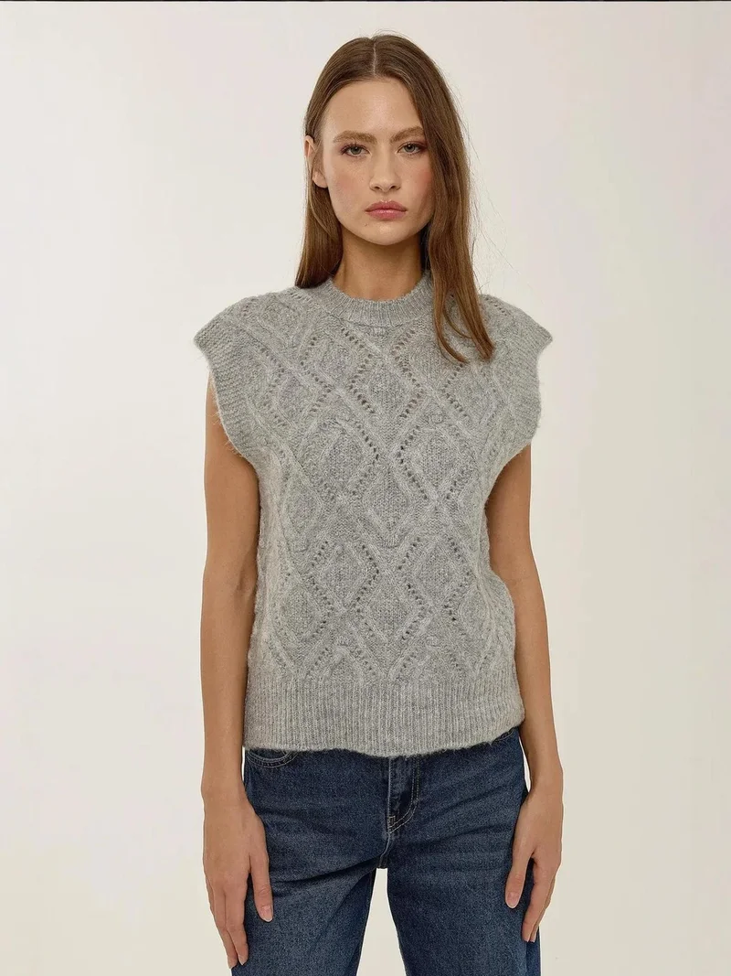 HICCUP Fitted Knit Sweater Vest