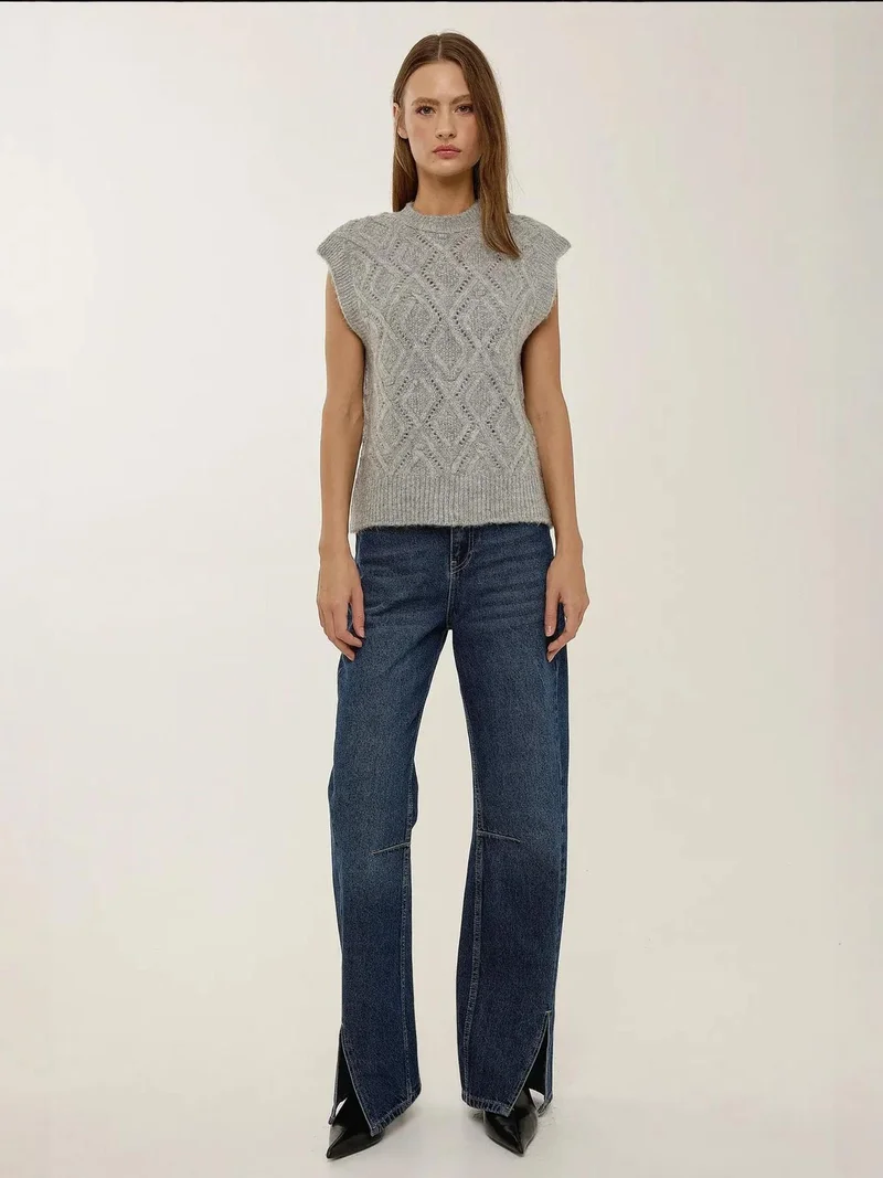 HICCUP Fitted Knit Sweater Vest