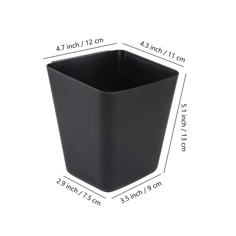 Fvstar 8pcs Hanging Cup Holder Utility Rolling Cart Organizer Accessories Hanging Makeup Pencil Holder Space Saving Kitchen Storage Bins Hanging Buckets for Art Craft Supplies (Black) - Image 3