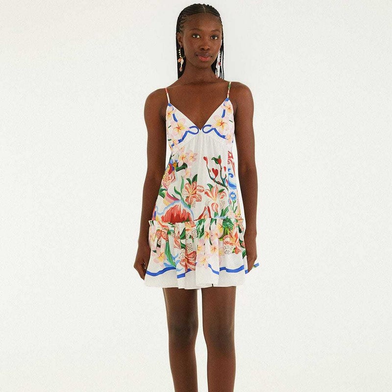 Bandeau Dress with Floral and Bird Print, Summer 2026 Must-Have - Image 5