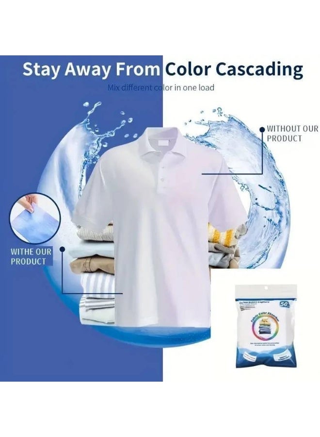 Color Absorbing Laundry Sheets for Washing Machine 50 PCS – High Quality Anti Color Transfer Sheets to Protect Clothes and Keep Fabrics Bright, Clean & Color Safe During Washing - Image 4