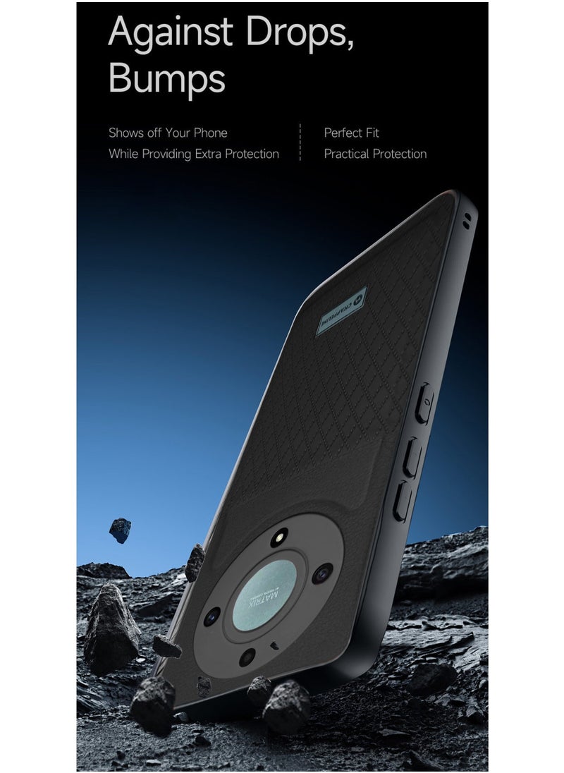 CHAPPELINE - Liquid Silicone With Raised Camera Lips Card Holder Case Cover For Honor X9a 5G 2023 Black - Image 1