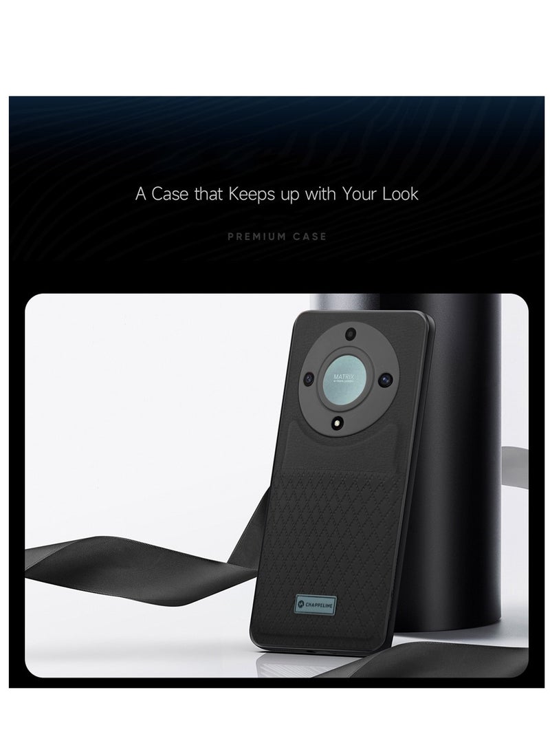 CHAPPELINE - Liquid Silicone With Raised Camera Lips Card Holder Case Cover For Honor X9a 5G 2023 Black - Image 1