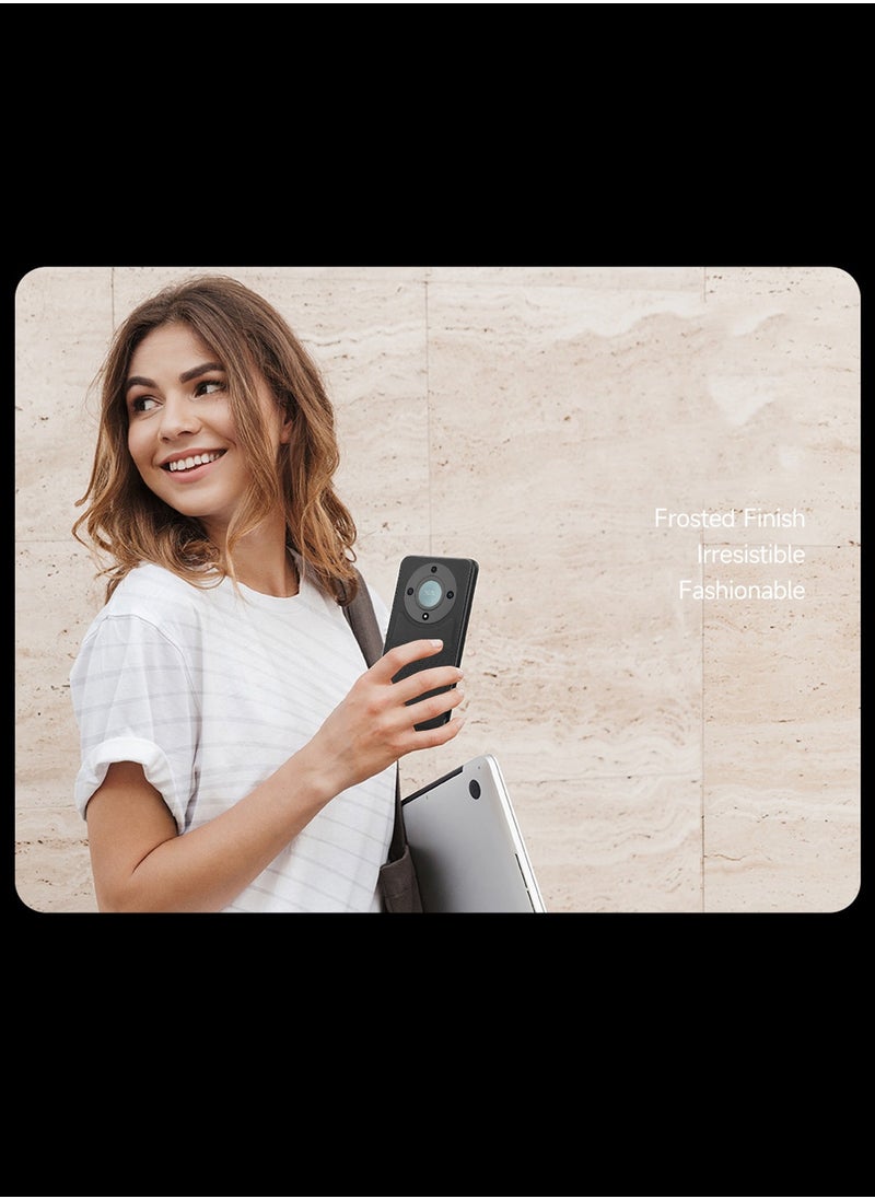 CHAPPELINE - Liquid Silicone With Raised Camera Lips Card Holder Case Cover For Honor X9a 5G 2023 Black - Image 1