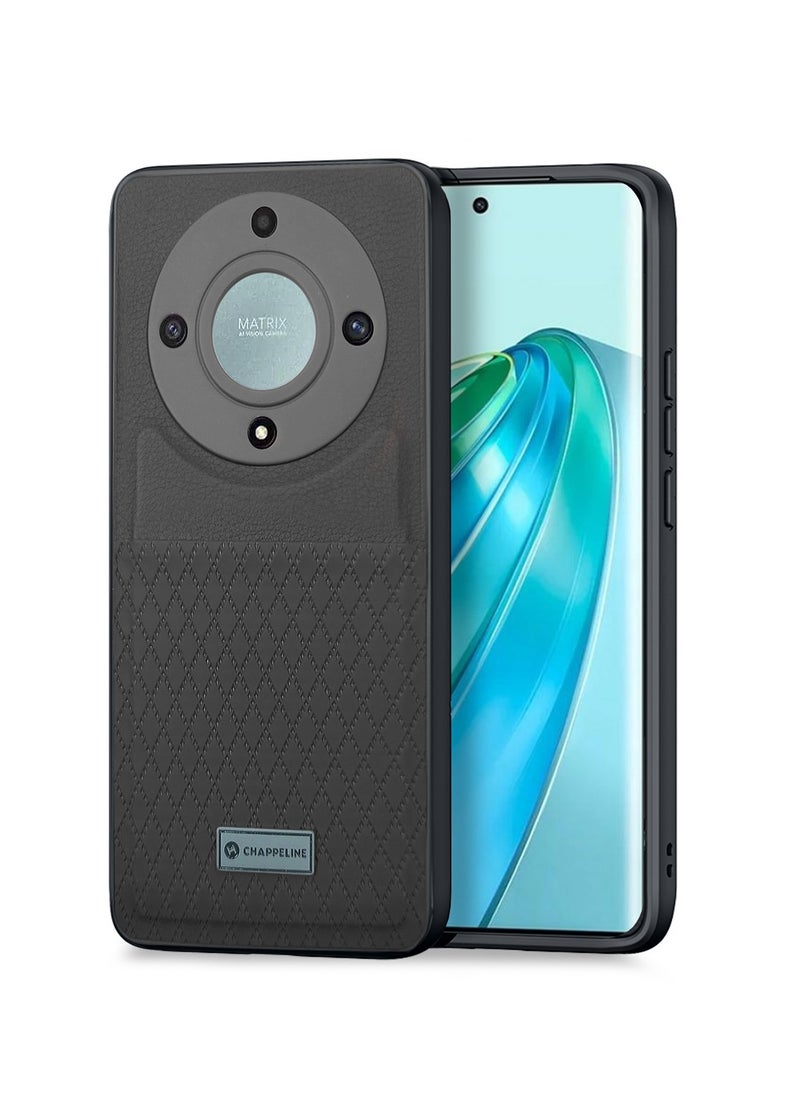 CHAPPELINE - Liquid Silicone With Raised Camera Lips Card Holder Case Cover For Honor X9a 5G 2023 Black - Image 1